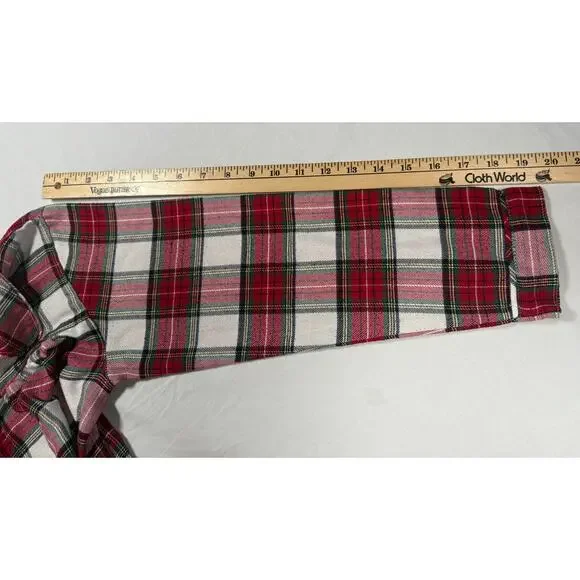 Pottery Barn Kids Holiday Stewart Plaid Flannel Nightgown Kids SIZE 10 - Picture 9 of 11